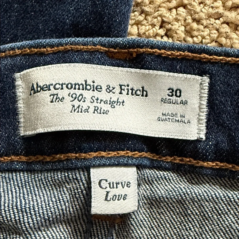 Abercrombie & Fitch Women's Straight Leg Jeans - Dark Blue